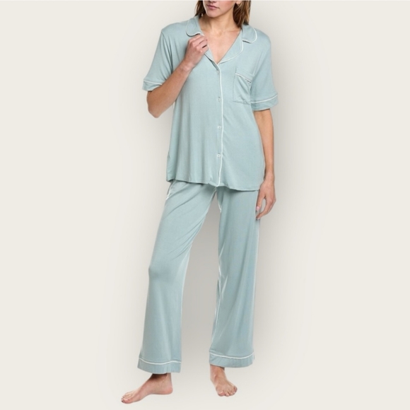 Hale Bob Other - Hale Bob Short Sleeve Pants Pajama Set Sleepwear Dusty Bl